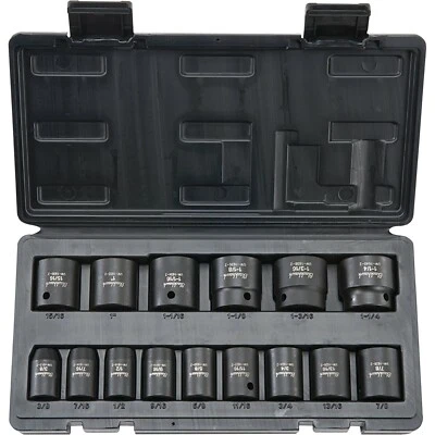 15pc Blackhawk By Proto 1/2" Drive Impact Socket Set SAE 3/8" - 1-1/4" UW-1615S
