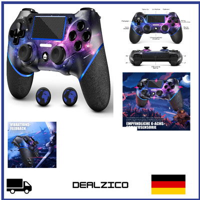 AceGamer Wireless Controller für PS4 kompatibel mit PS4/Pro/Slim/PC