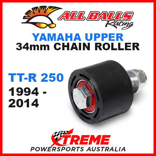 ALL BALLS 79-5008 MX UPPER CHAIN ROLLER 34mm YAMAHA TT-R250 TTR250 1994-2014 - Picture 1 of 2