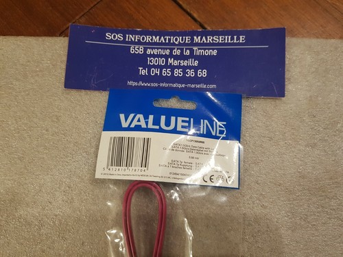 Câble de donnée SATA 1.5 Gb/s avec verrouillage / SATA 7 Broches VALUELINE - Picture 2 of 3