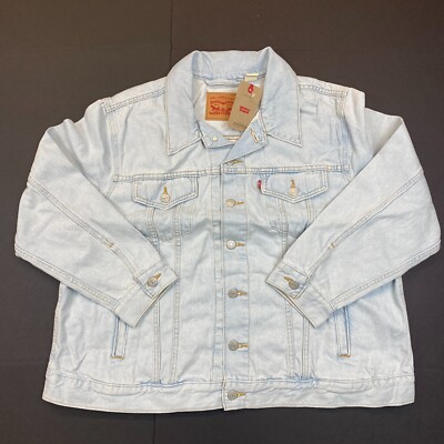 Women's Levi's Plus Size Ex-Boyfriend Trucker Jacket - Home Sweet Home Blue - 2X