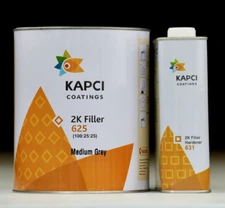 Kapci 625 High Build 2K Automotive Urethane Primer GRAY GALLON Kit Hardener