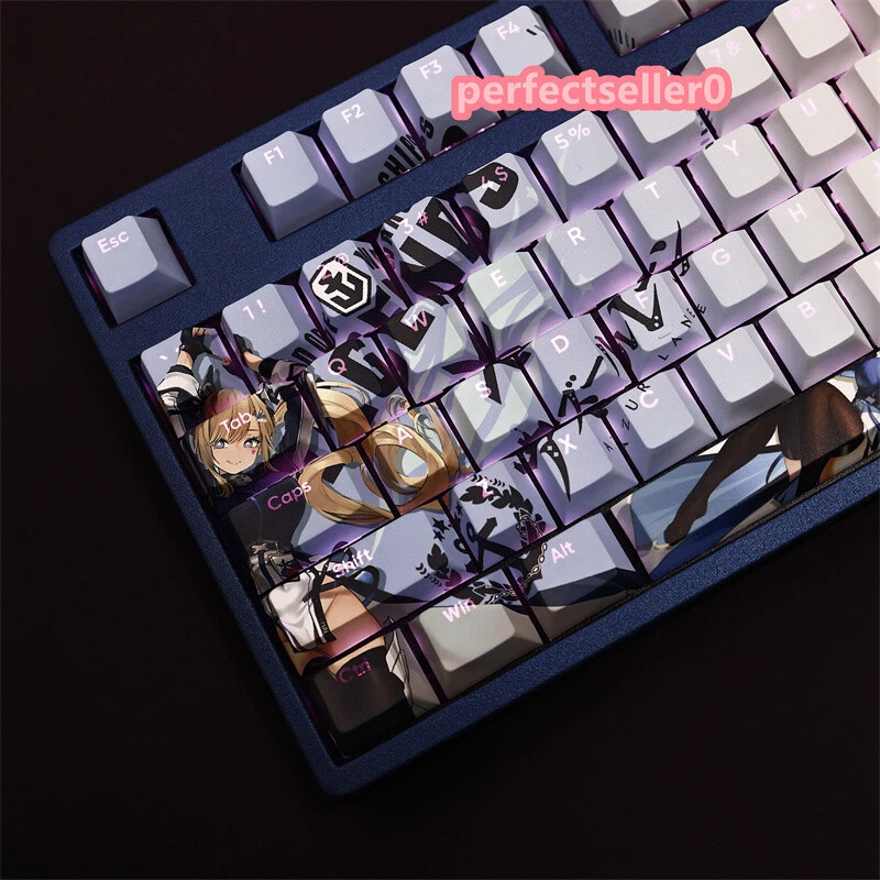 Game Azur Lane GUAM Keycap PBT Sublimation Cherry MX 108 Key Gifts For Keyboards - Image 4 of 4