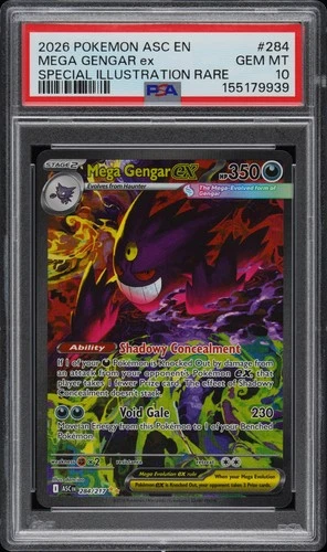 2026 POKEMON ASCENDED HEROES SPECIAL ILLUSTRATION RARE MEGA GENGAR EX PSA 10