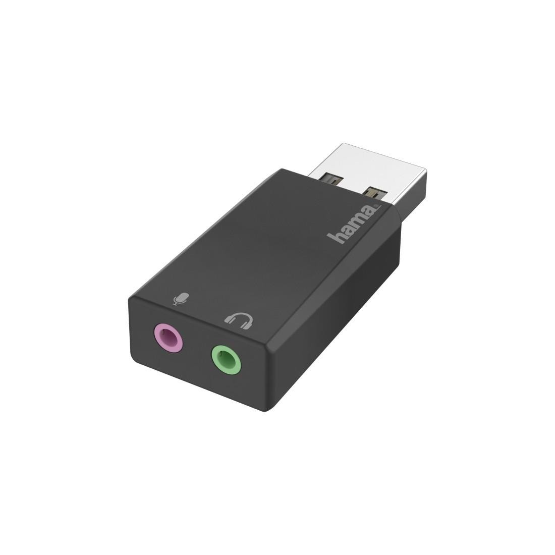 Carte son USB avec sortie audio stéréo et entrée microphone double jack 3.5mm