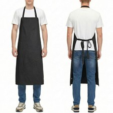 PU Waterproof Chef Apron Lightweight Kitchen Work Dishwashing Bib Unisex