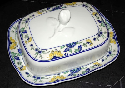 HUTSCHENREUTHER Papillon wunderschöne Butterdose mit Deckel in 1.Wahl Qualität