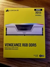 Corsair Vengeance RGB DDR5 32GB RAM (2x16GB) 6000MHz White