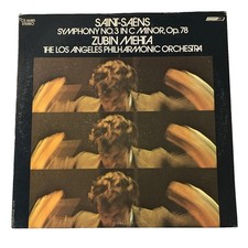 Saint-Sa&euml;ns Symphony No. 3 Vinyl LP Zubin Mehta Los Angeles Philharmonic