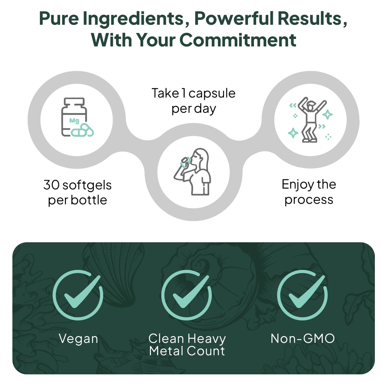 Organics Ocean Better D3 + K2, Organic Vitamin D3 K2 Supplement, 30-Day Supply