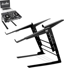Pyle Portable Dual Laptop Stand - Universal Standing Table 100-Inch, Black