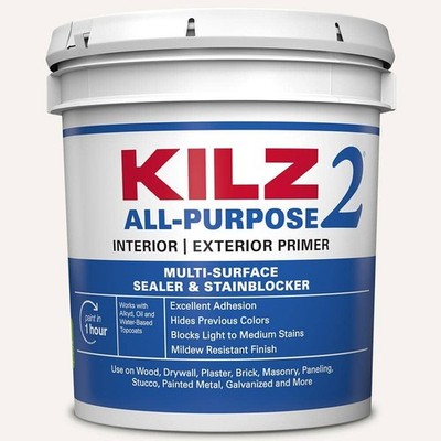 2 Gal. Primer & Sealer White Interior/Exterior Multi-Surface KILZ 2 ALL PURPOSE