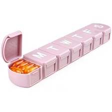 Extra Large Weekly Pill Organizer 7 Day, XL 1 Week Pill Dispenser Case, Daily...