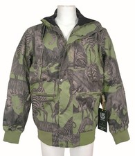 NEW Burton TWC Primetime Snowboard Jacket!  L or XL  Green  Safari Animal Print