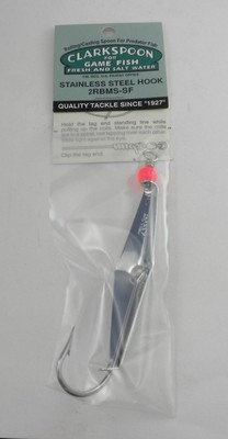 Clarkspoon 2RBMS-SF Size 2 Flash Scale Clarkspoon-Silver Flash/Red Bead