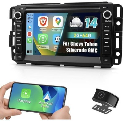 64GB w/Controls 2007-2013 Yukon Silverado GMC Sierra Carplay Car Stereo Android