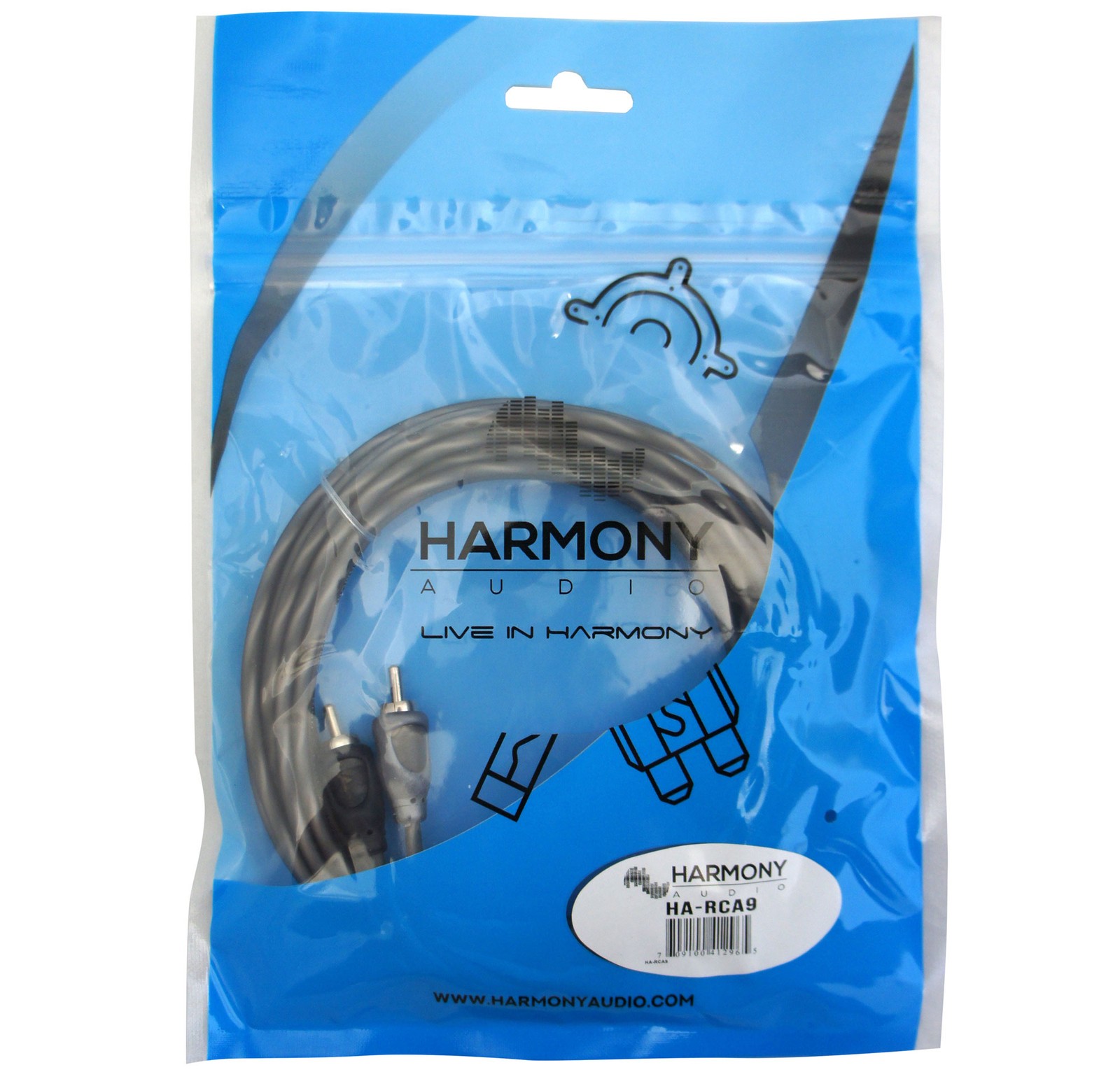 Harmony Audio HA-RCA9 Car Audio 2 Channel Stereo 9 Foot Twisted Pair RCA Cable
