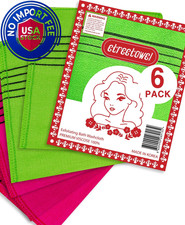 etreetowel Anti-Shrink Korean Asian Exfoliating Bath Washcloths Small, 6 Pcs