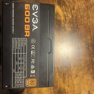EVGA 600 BR 600W CrossFire 80 PLUS BRONZE Certified Non-Modular PSU- 100BR0600K1