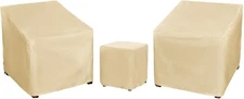 Secure-Fit 3-Piece Outdoor Furniture Cover Set - Weatherproof & Easy Storage
