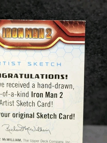 2010 Upper Deck Iron Man 2 sketch card 1/1 - Picture 8 of 10