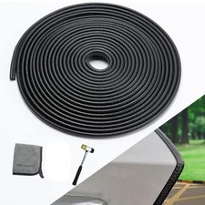 32.8 ft 10m Car Door Edge Guards Includes Mallet, Fits Most 32-4/5Ft black