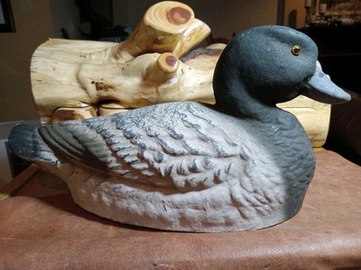 Nice Clean General Fibre Co. Ariduk Factory Bluebill Duck Decoy St. Louis, MO