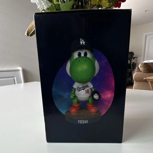 Yoshi Dodgers Bobblehead Super Mario Galaxy Movie Collectible (New)