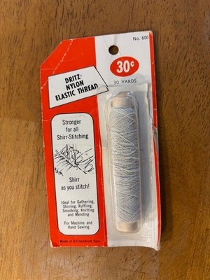 VTG  John Dritz & Sons, Inc. Nylon Elastic Thread No. 600 reads ''Copyright 1965''