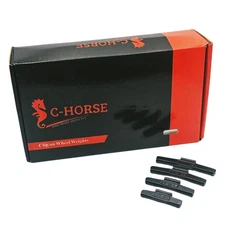 100 Pcs BLACK COATED CLIP-ON WHEEL WEIGHT BALANCE P STYLE 1.25 1.50 1.75 2.00 oz