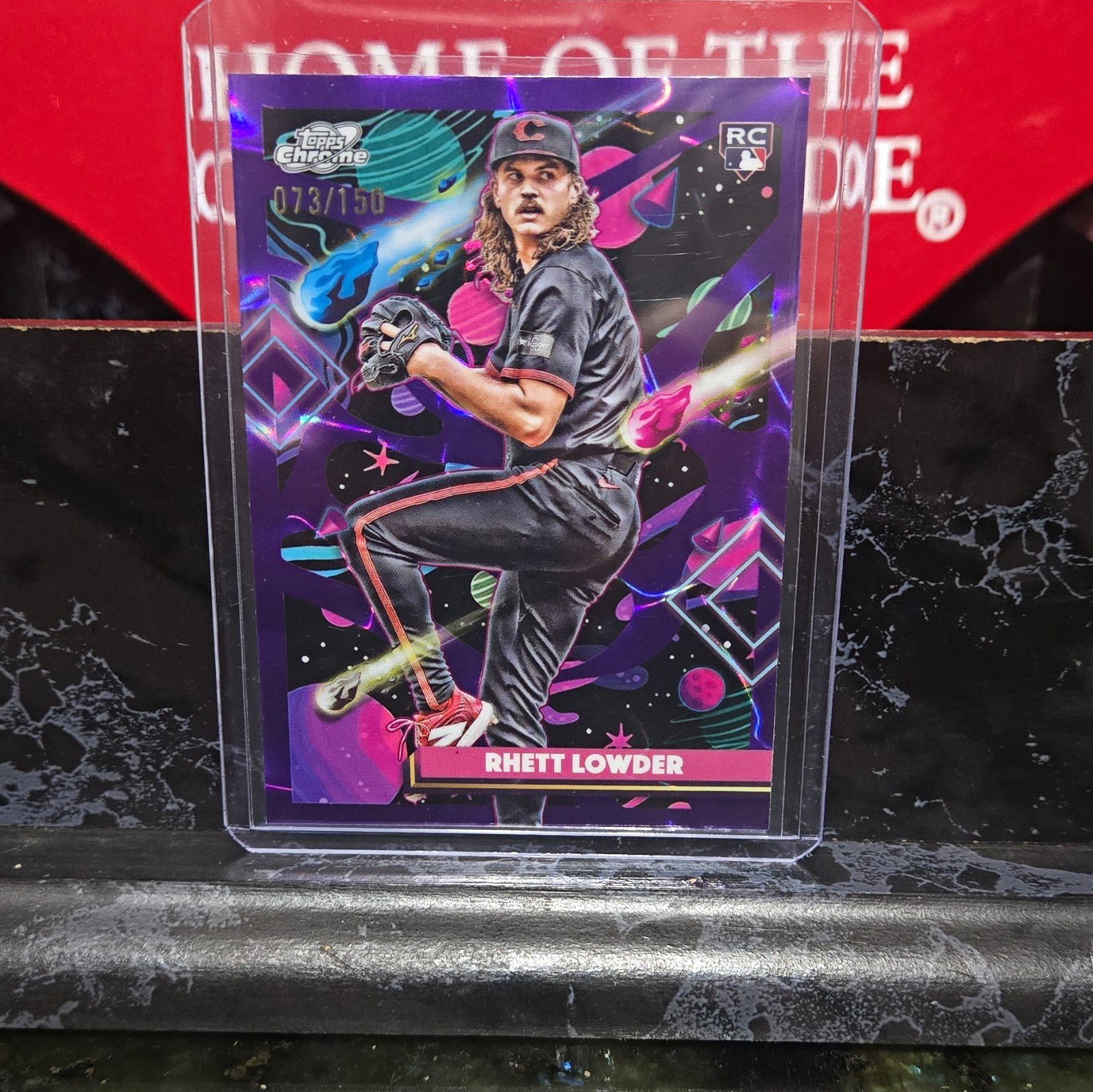 Topps Chrome Cosmic Purple RC Rhett Lowder  Reds Rookie Card #50 073/150
