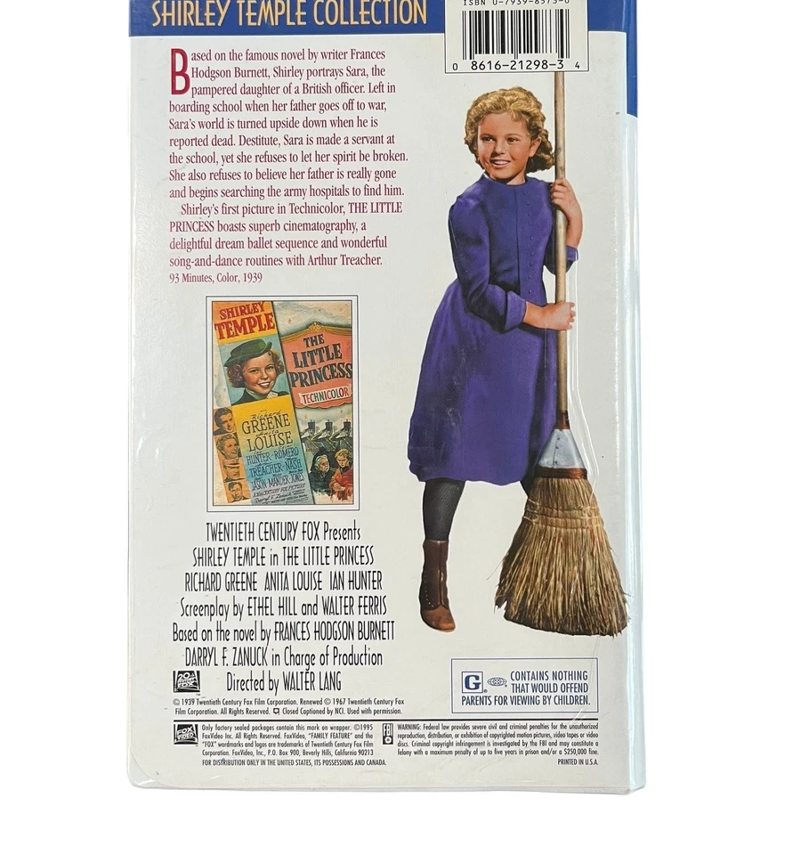 Shirley Temple The Little Princess VHS Collectors Edition Factory Sealed - Image 2 of 4