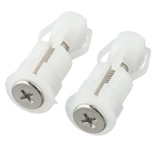 2PCS Toilet Seat Hinges Replacement Top Fix Nuts Screws Washers Fitting Kits
