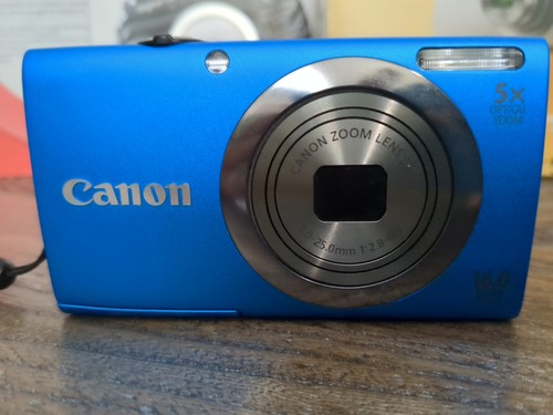 Canon PowerShot A2300 HD 16.0mp Digital Camera 5x Zoom Blue With Charger - Picture 4 of 17