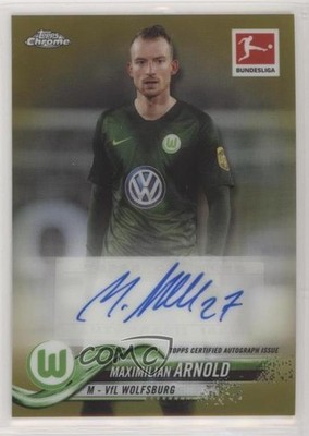 2018 Topps Chrome Bundesliga Gold Refractor 40/50 Maximilian Arnold #39 Auto i4v