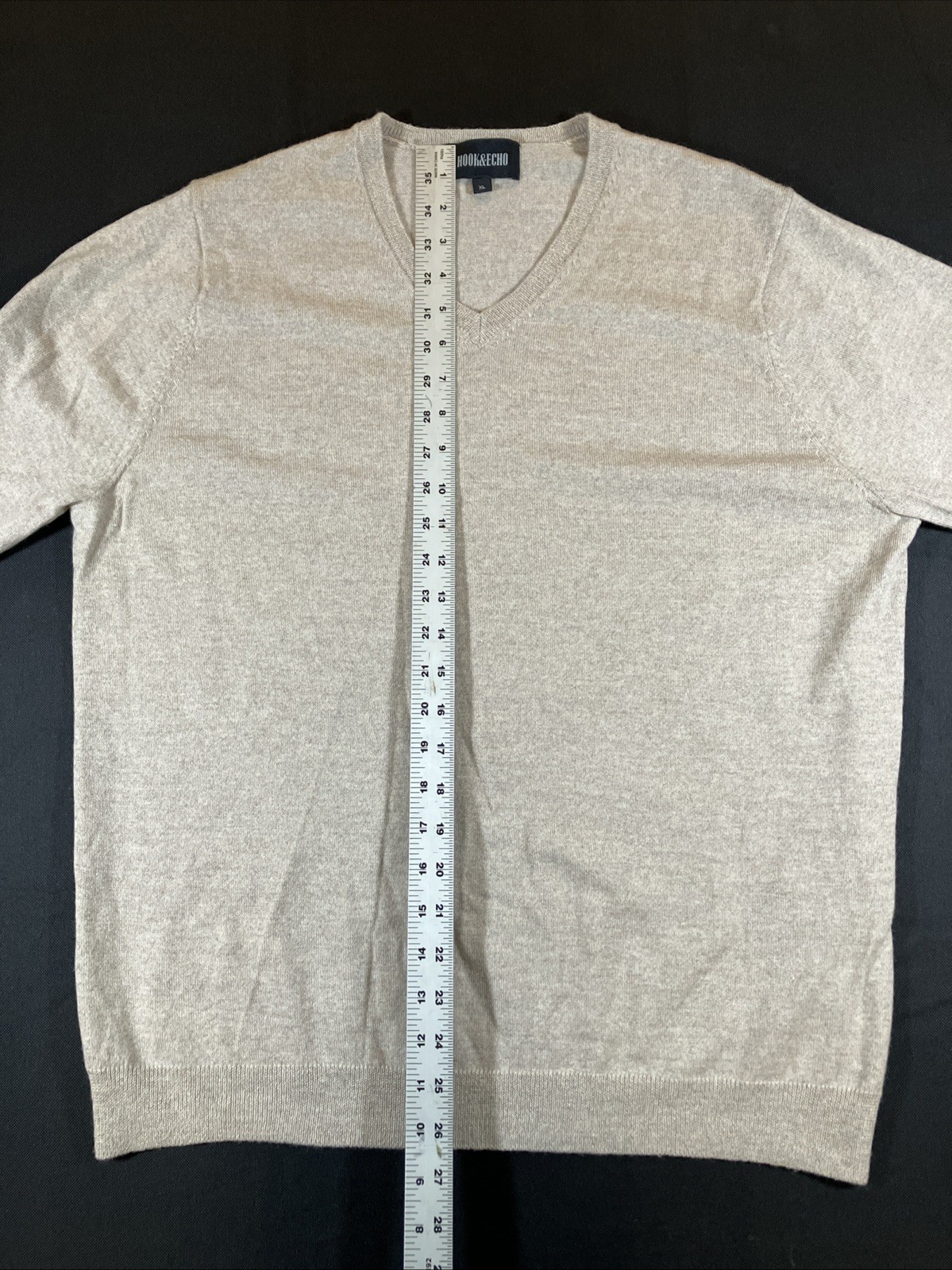 HOOK&ECHO Hook And Echo 100% wool pull over V-nec… - image 9