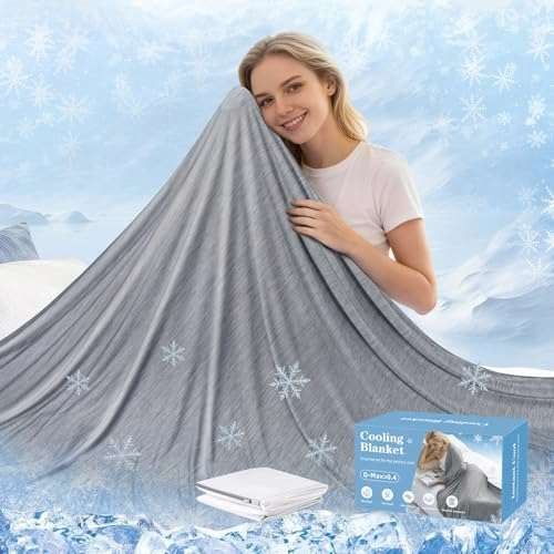Cooling Blanket For Night Sweats, Summer Ice Cold Blanket for Sleeping, Q-Max