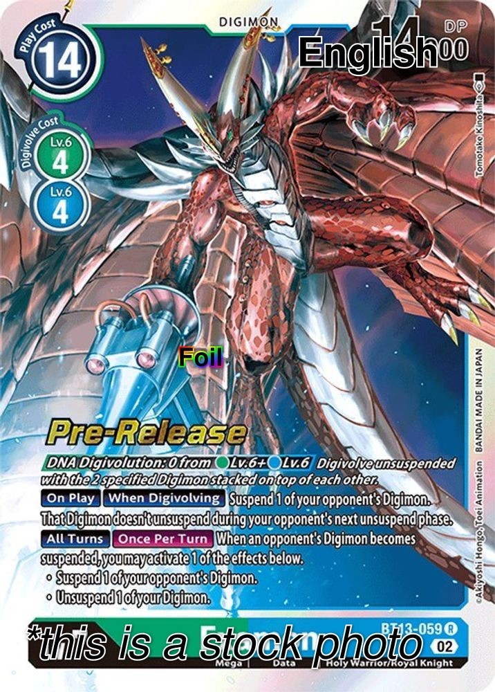 Examon [Foil NM - Versus Royal Knights Pre-Release Cards BT13-059 R]