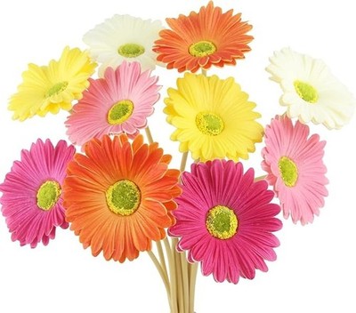 10 Pcs Artificial Gerbera Daisies Flowers Artificial Daisy 10 Pcs-multicolor