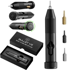 - BULLET V2 Multi-Use Bit Driver for EDC, S2 Steel T6/T8/T10 Torx Bits, Ceram...