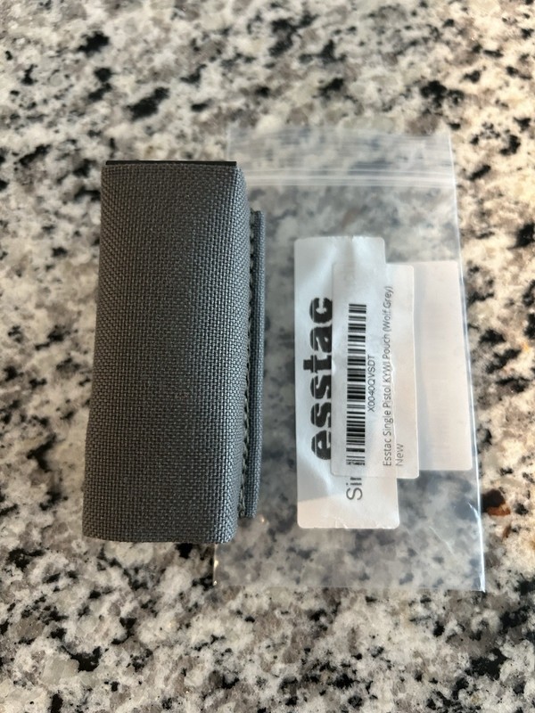 Esstac KYWI Single Pistol Mag Pouch Wolf Grey w/ 1.75" Belt Loop