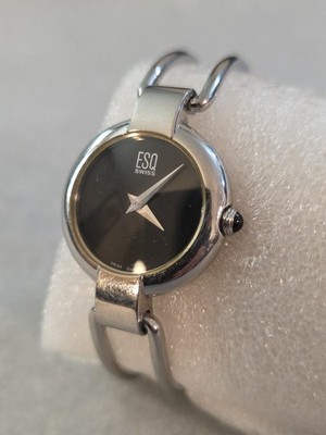 ESQ Womans Watch by Movado Swiss E5364 Stainless Steel with Black Dial