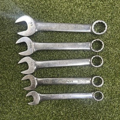 Snap On OEX160-OEX240   1/2''-3/4'' 12 Point SAE   5 piece Combination Wrench Set