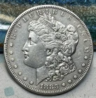 "BETTER DATE"  1883-S MORGAN SILVER DOLLAR   AU  $1  90% SILVER COIN
