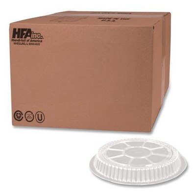 HFA Plastic Dome Lids, Fits Round Pan 2047, 7'' Diameter x 0.88'' h, Clear, 500/CT