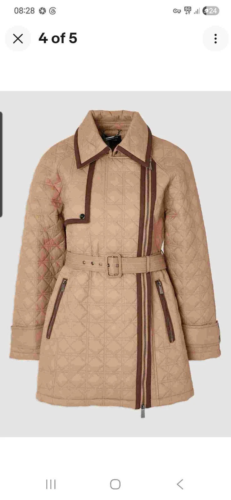 NWT Karen Millen Diamond Quilted Belted Short Puffer Trench Jacket 12
Opens in a new window or tab
