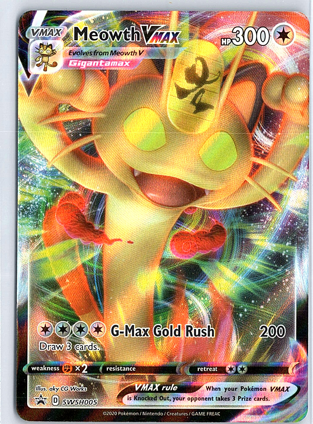 Meowth VMAX - Holo Promo SWSH: Sword & Shield Promo Cards SWSH005 NM
