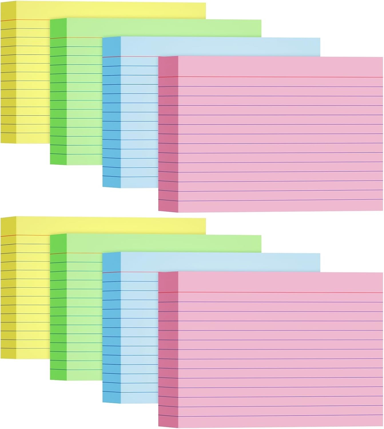 400 Pack Flashcards, Revision Cards A6 (10.2CM x 14CM), Neon Flash Card Coloure