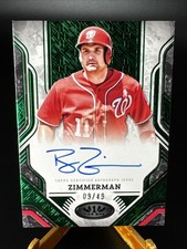 Ryan Zimmerman 2025 Topps Tier One Nationals Auto /49 Green Foil PPA-RZ
