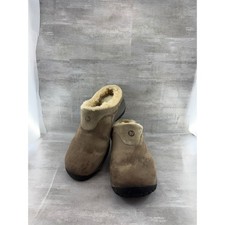 Merrell Encore Ice Suede Faux Fur Lined Clogs Stone J66600 Women Sz 11